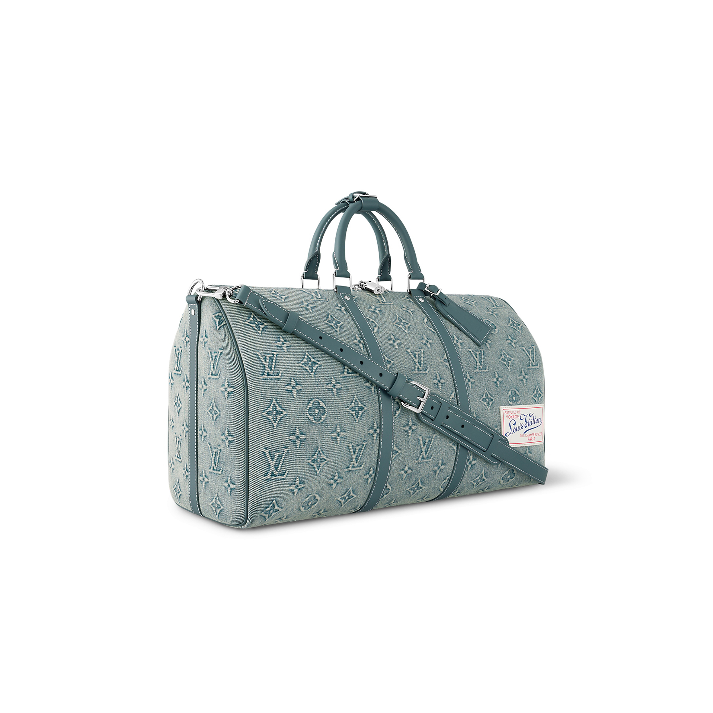 LOUIS VUITTON DENIM KEEPALL BANDOULIÈRE 50 M22532 (50*29*23cm)
